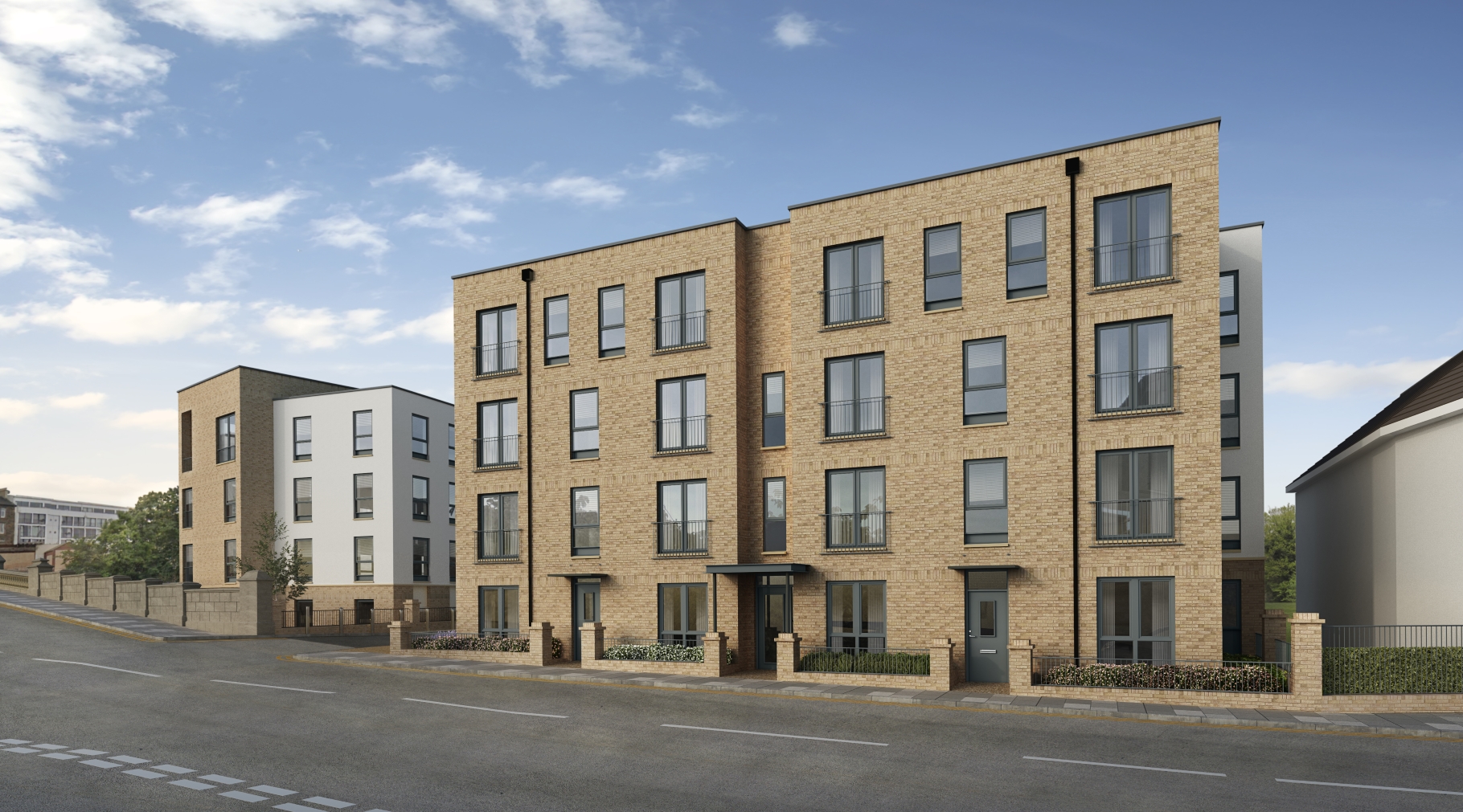 CGI of Bonnington Mill street scene