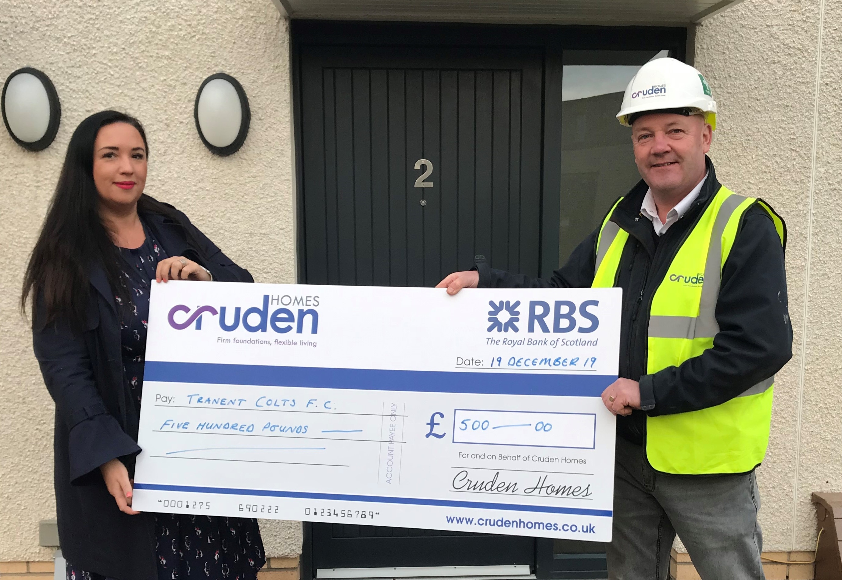 Phil Purves Cruden Homes Site manager and Lynsey Jackson Cruden Homes Sales manager