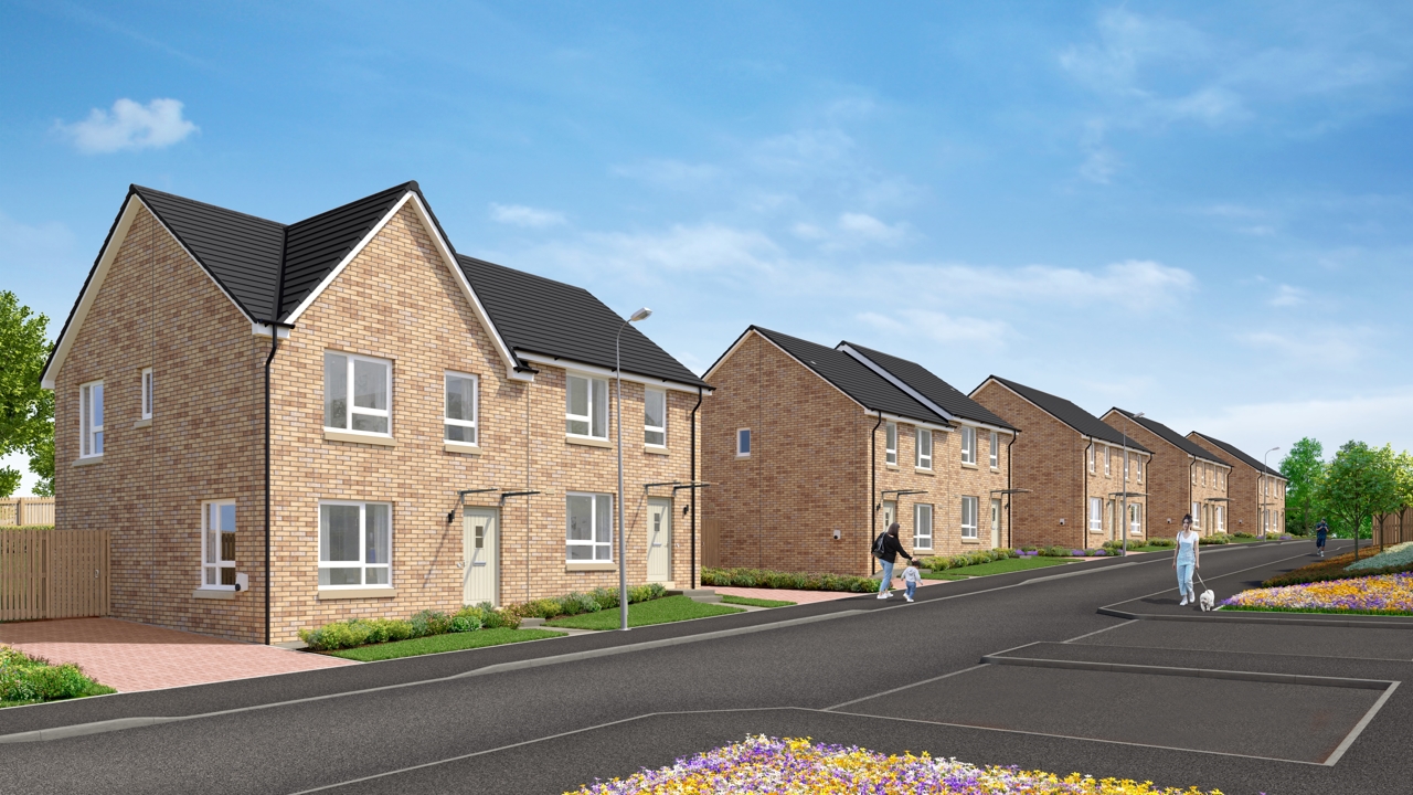 CGI of King's View development street scene