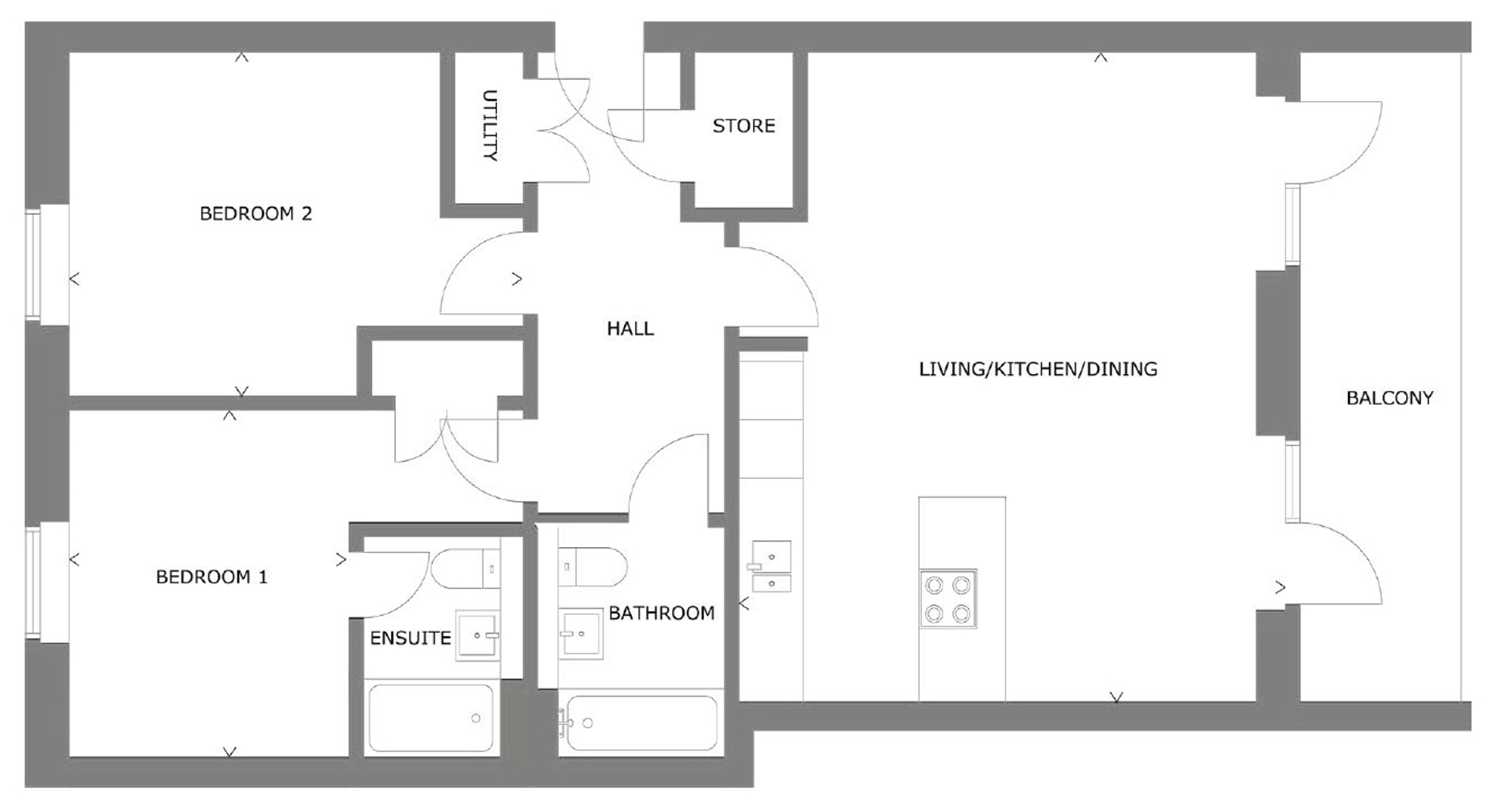 Apartment Type E Floorplan