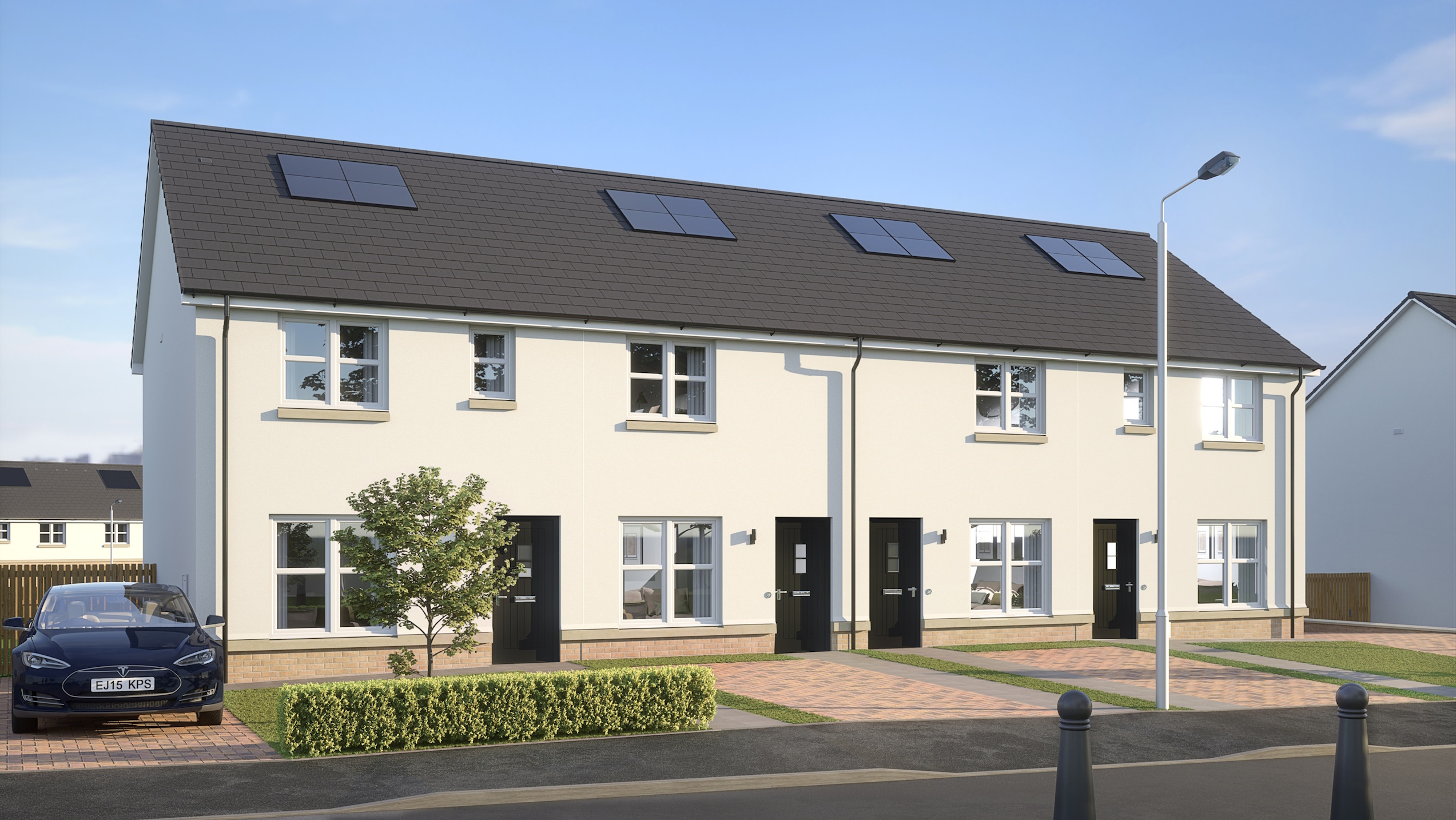 CGI of Almond and Borthwick house types 