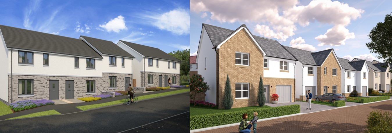 CGI of West Craigs Green and Wellwater Grove development