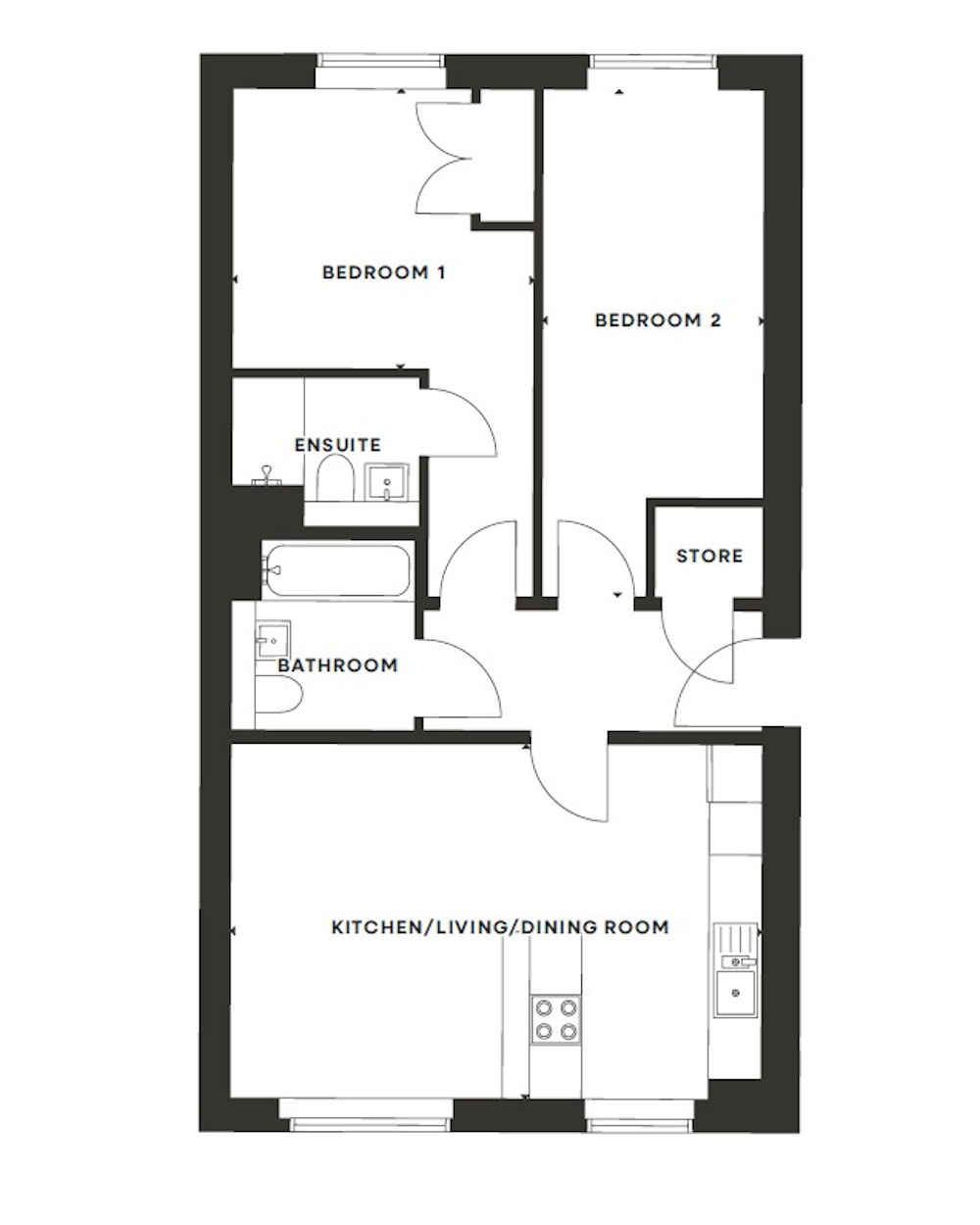 Apartment 2-1 floorplan