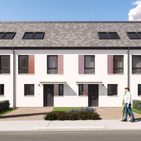 CGI of Goudie house type 