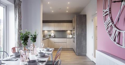 Meadowside show home kitchen/dining