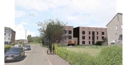 CGI of new affordable housing at Dalton Avenue