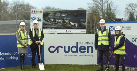 Sod cutting ceremony in Drymen