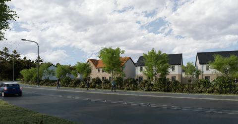 A CGI of the development